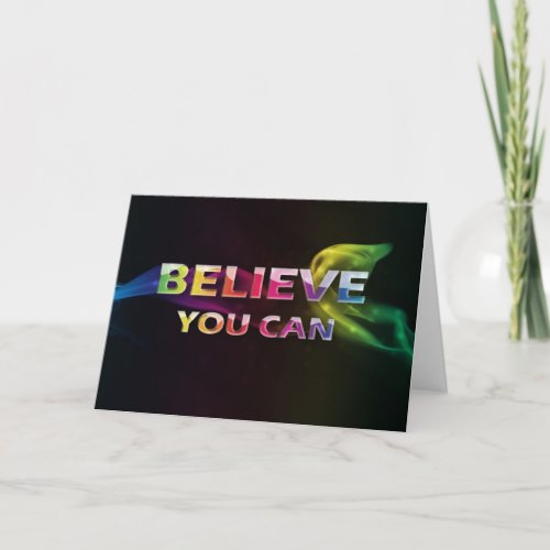 3 Word QuoteBelieve You CanBrazilian Card