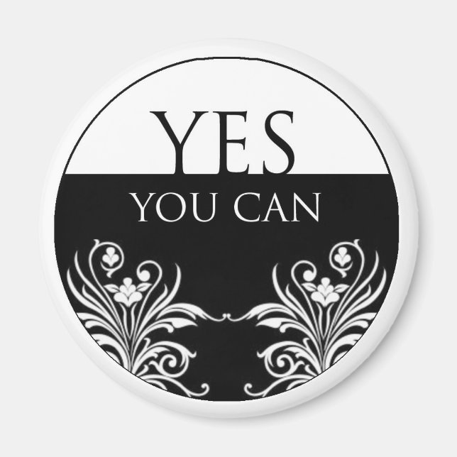 3 word quote-Yes You Can Magnet (Front)