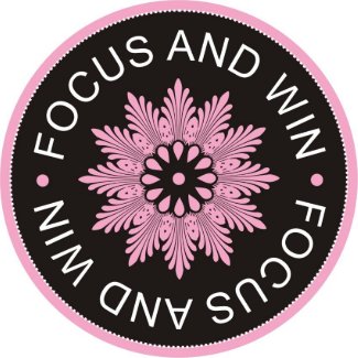 3 Word Quotes ~Focus And Win ~motivational magnet
