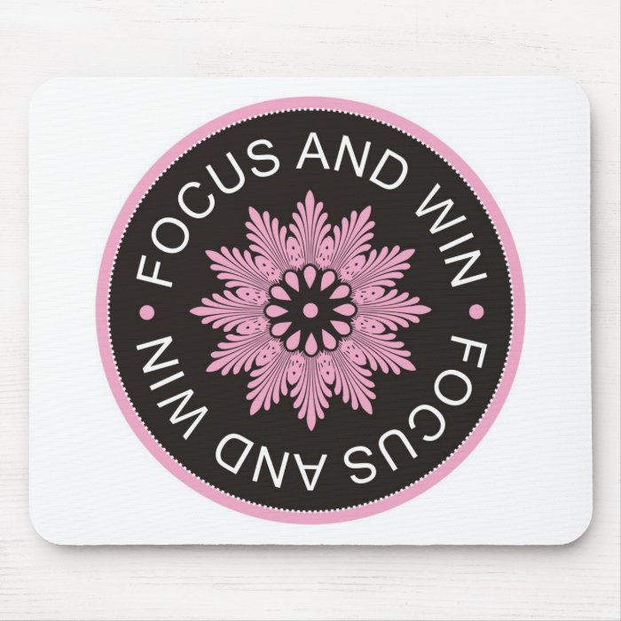 3 Word Quotes ~Focus And Win ~motivational Mousepads