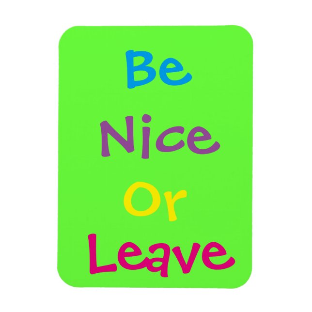 3"x4" Be Nice Photo Magnet (Vertical)