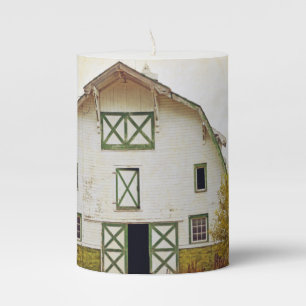 3"x4" Candle Sunset Barn Country Rustic Field Hay