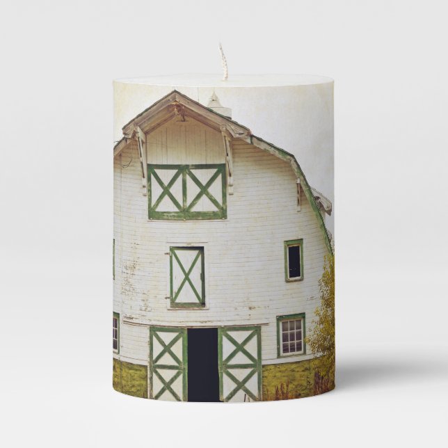 3"x4" Candle Sunset Barn Country Rustic Field Hay (Front)