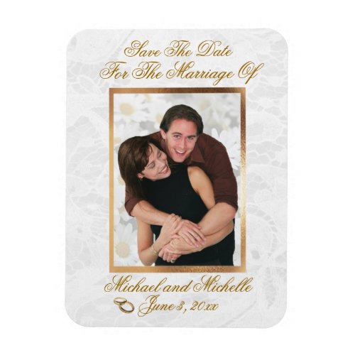 3x4 Wedding Save The Date Photo Magnet