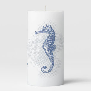 3"x6" Candle Seahorse Ocean Beach Water Vacation