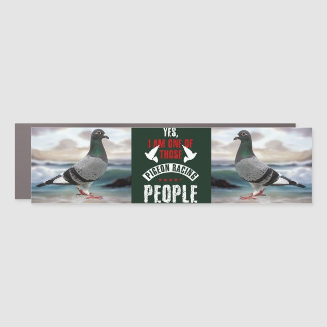 3" X 11" (7,60 * 28 cm)Car Magnet Racing Pigeon (Front)
