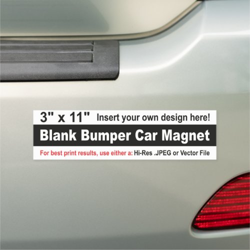 3 x 11 Design Your Own Bumper Car Magnet