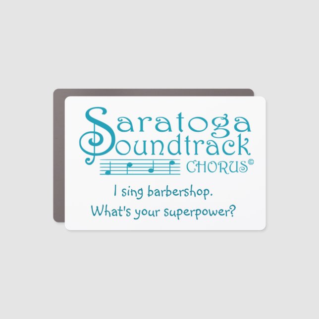 3" X 11" I sing barbershop Car Magnet (Front)