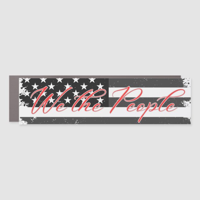 3" X 11" We the People Car Magnet (Front)