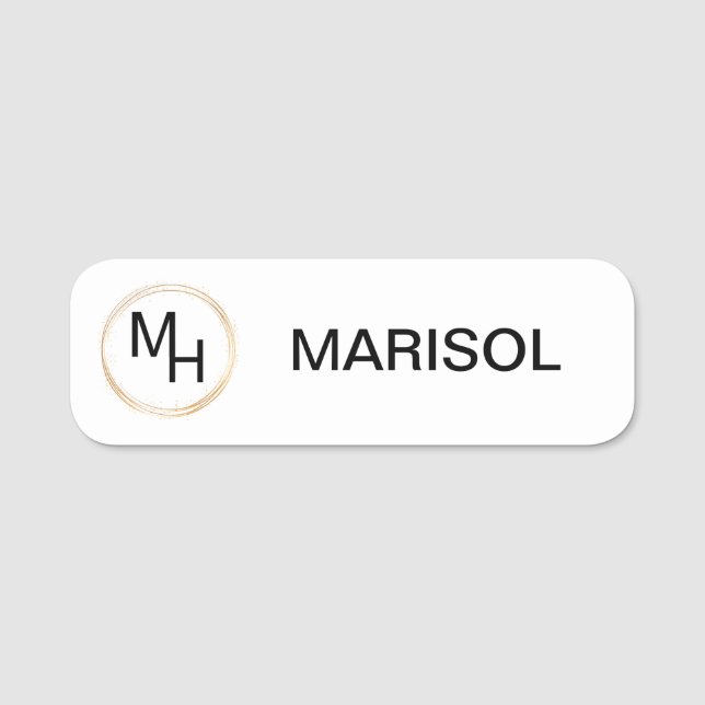 3" X 1" NAME TAG MAGNETIC PIN  (Front)