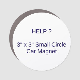 3" x 3" Small Circle Car Magnet