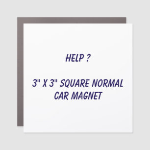 3" x 3" Square Normal Car Magnet