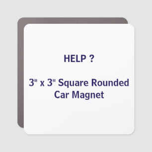 3" x 3" Square Rounded Car Magnet