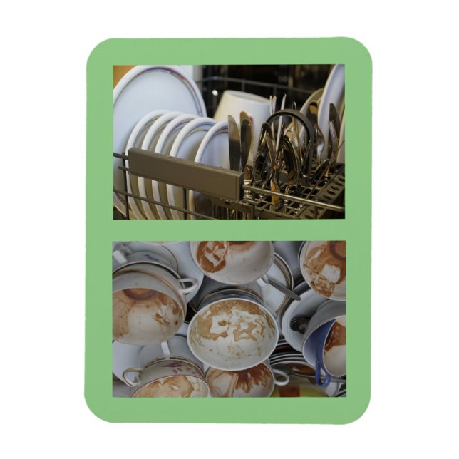 3" x 4" Clean/Dirty Dishes No Text Dishwasher Magnet (Vertical)