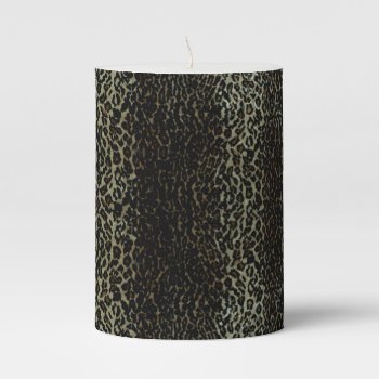 3" X 4" Leopard Print Pillar Candle by MoonArtandDesigns at Zazzle