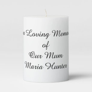 3" x 4" Pillar Candle - In Loving Memory of...