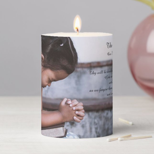 3" x 4" Pillar Candle - The Lords Prayer (In Situ)