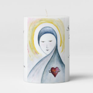 3" x 4" Virgin Mary Memorial Pillar Candle