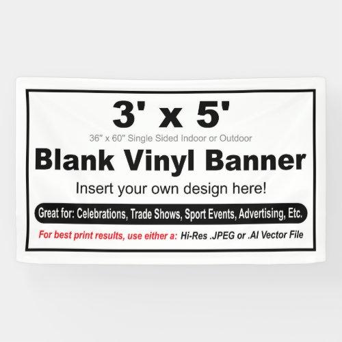 3 x 5 Design your Own Banner