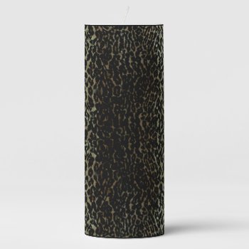 3" X 8" Leopard Print Pillar Candle by MoonArtandDesigns at Zazzle