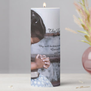 3" x 8" Pillar Candle - The Lords Prayer