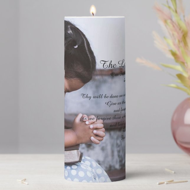 3" x 8" Pillar Candle - The Lords Prayer (In Situ)
