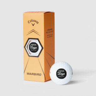 3 x Custom Logo Photo Callaway Warbird Golf Balls