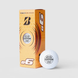 3 x Custom Personalized Bridgestone e6 Golf Balls