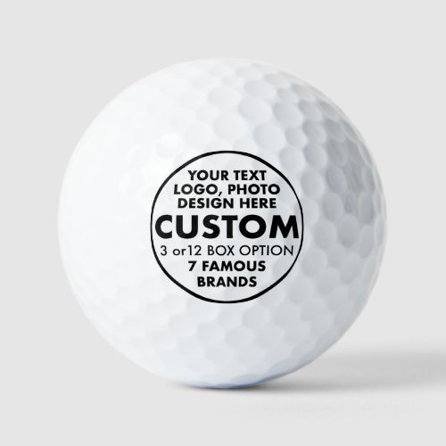 3 x Custom Personalized Budget Value Golf Balls