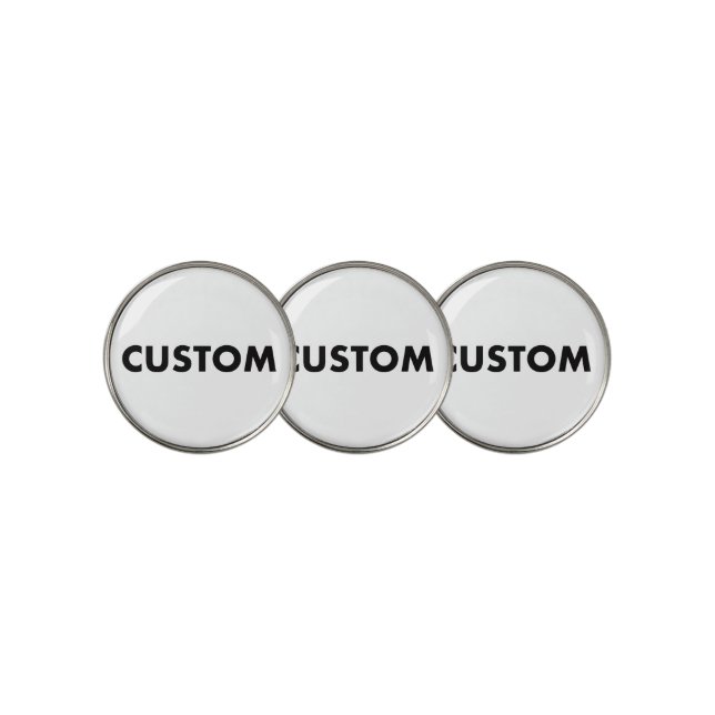 3 x Custom Personalized Golf Ball Markers (3 Up)