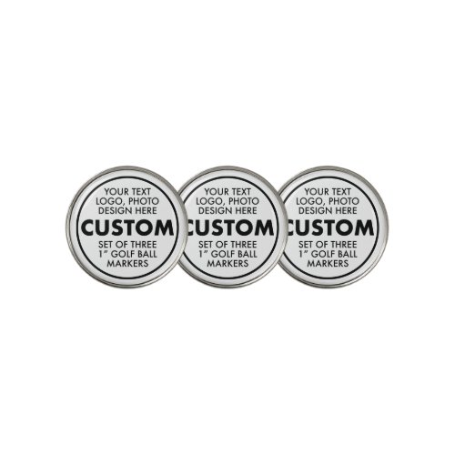 3 x Custom Personalized Golf Ball Markers Blank