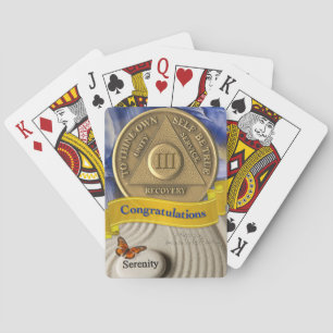 3 Year AA Anniversary Coin Serenity Poker Cards