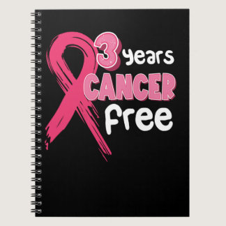 3 Year Breast Cancer Free Pink Breast Cancer Survi Notebook