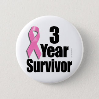 3 Year Breast Cancer Survivor Button