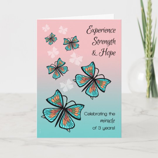 3-year-clean-sober-recovery-birthday-butterflies-card-zazzle