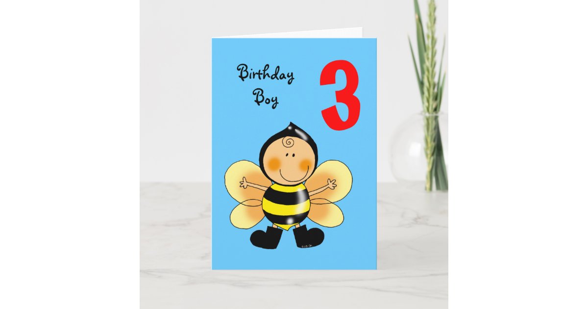 what to write in 3 year old boy birthday card