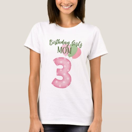 3 Year Old Birthday Party Kitten Theme T_Shirt