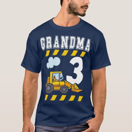 3 Year Old Construction Themed Birthday Party T_Shirt