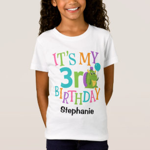 3 Year Old Girl 3rd Birthday Party T-Shirt