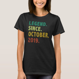 3 Year Old Legend Since October 2019 3rd Birthday T-Shirt