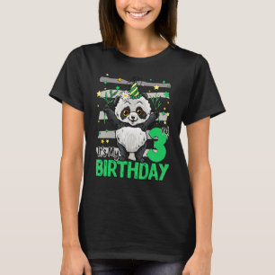 3 Year Old Panda 3rd Birthday Girl Boy Panda  Birt T-Shirt