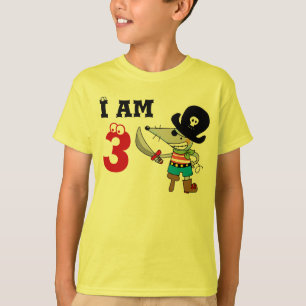 3 year old pirate birthday boy T-Shirt