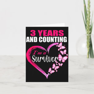3 years and counting a breast cancer survivor card