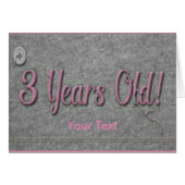 3 Years Old (Front Horizontal)