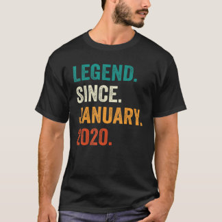 3 Years Old 3rd Birthday Boy Legend Since January T-Shirt