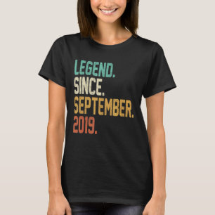 3 Years Old 3rd Birthday Legend Since September 2 T-Shirt