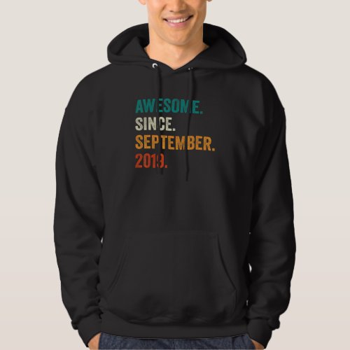 3 Years Old  Awesome Since September 2019 3rd Birt Hoodie