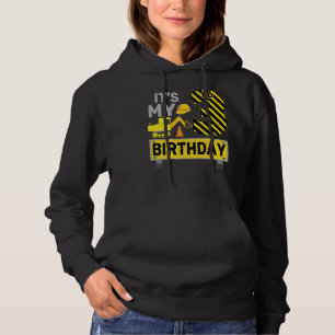 3 Years Old Boy It's My 3rd Birthday Construction Hoodie