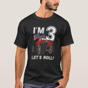 3 Years Old Boy Monster Truck 3rd Birthday Kids  1 T-Shirt