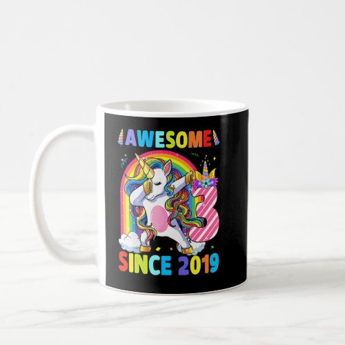 3 Years Old Dabbing Unicorn 3rd Birthday Girl Part Coffee Mug